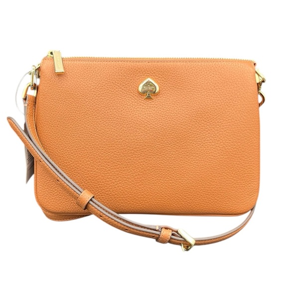 kate spade Handbags - Kate Spade Kayla 3-Compartment Crossbody bag in warm gingerbread pebbled leather